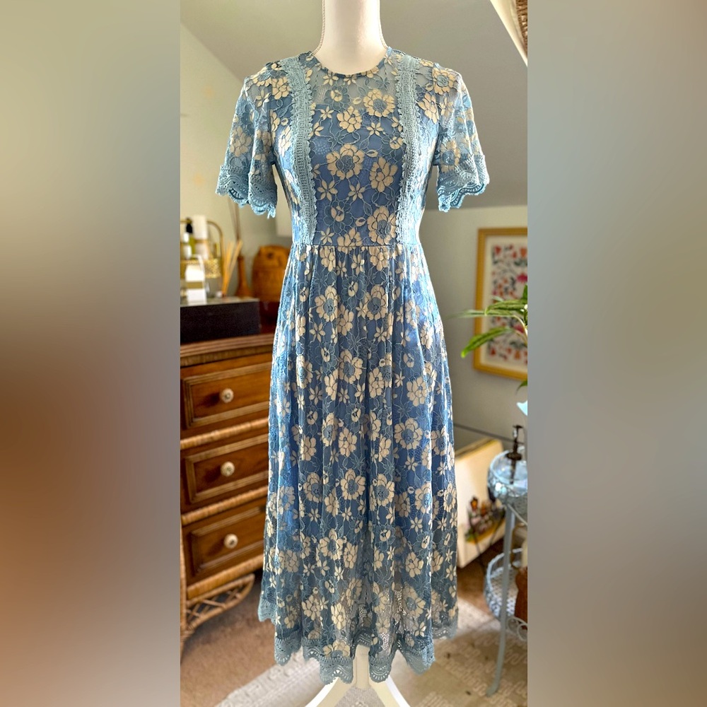 Short sleeve ankle length dress